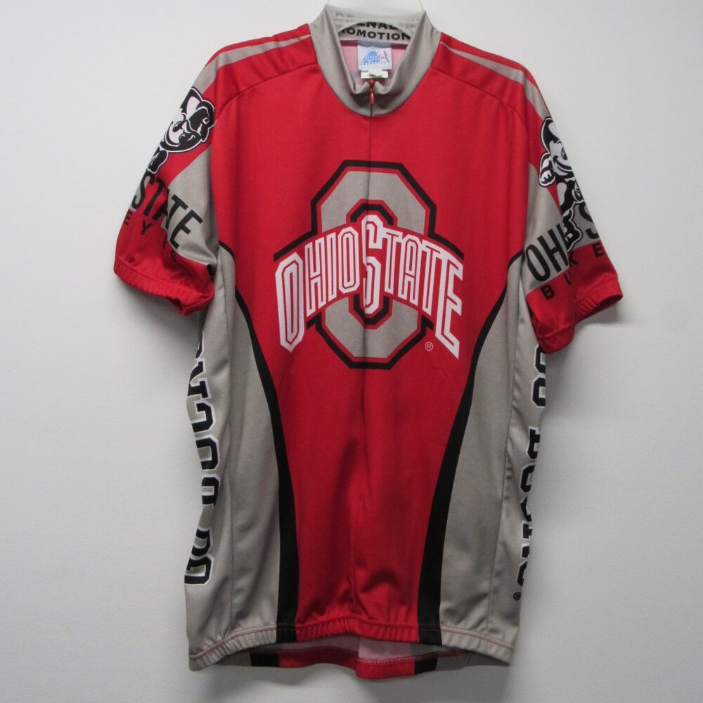 Adrenaline Ohio State Buckeyes Biking Cyclist Cycling Top Jersey Sz Men's L